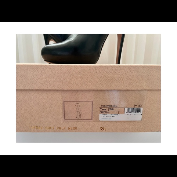 PRADA Soft Calf Leather High Heel Boots 39.5 - Picture 9 of 13
